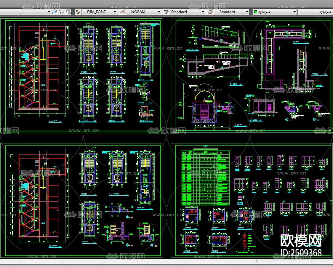 楼梯 门窗CAD节点大样下载