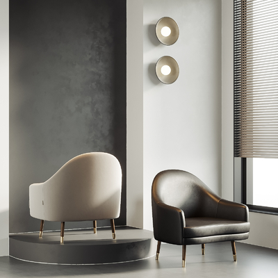 现代休闲椅su模型