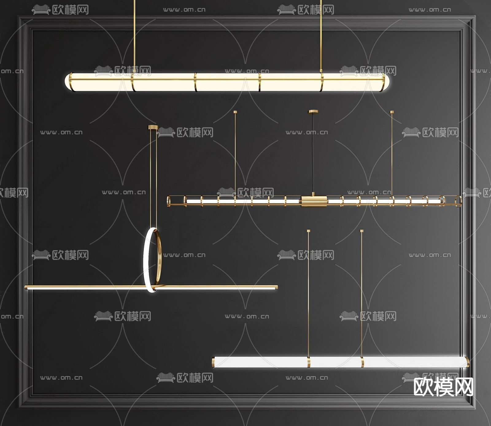 现代条形吊灯su模型下载_ID13016036_sketchup模型下载-欧模网