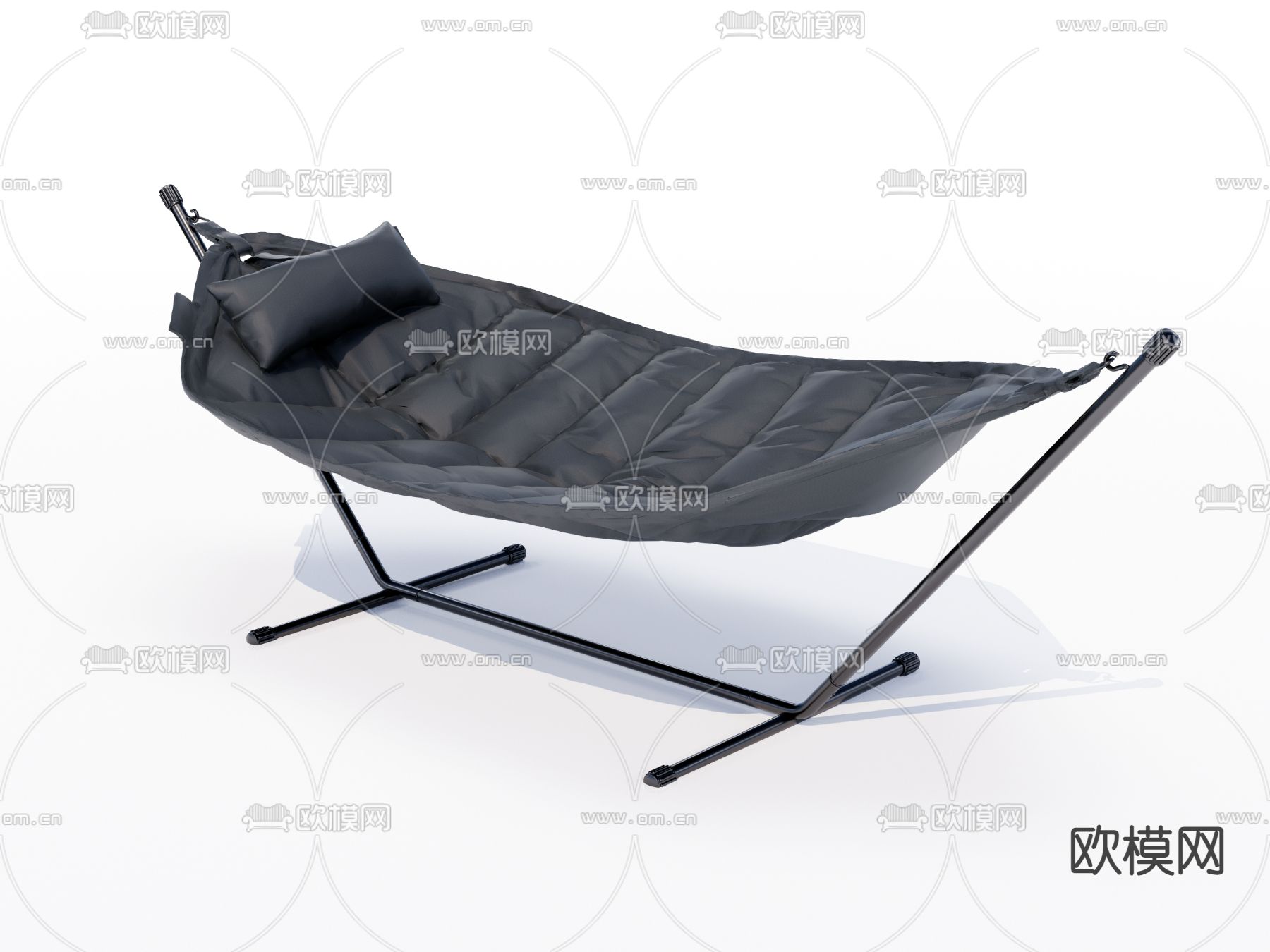 现代吊床su模型下载（渲染图1）