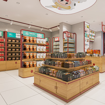  现代零食店 便利店su模型 