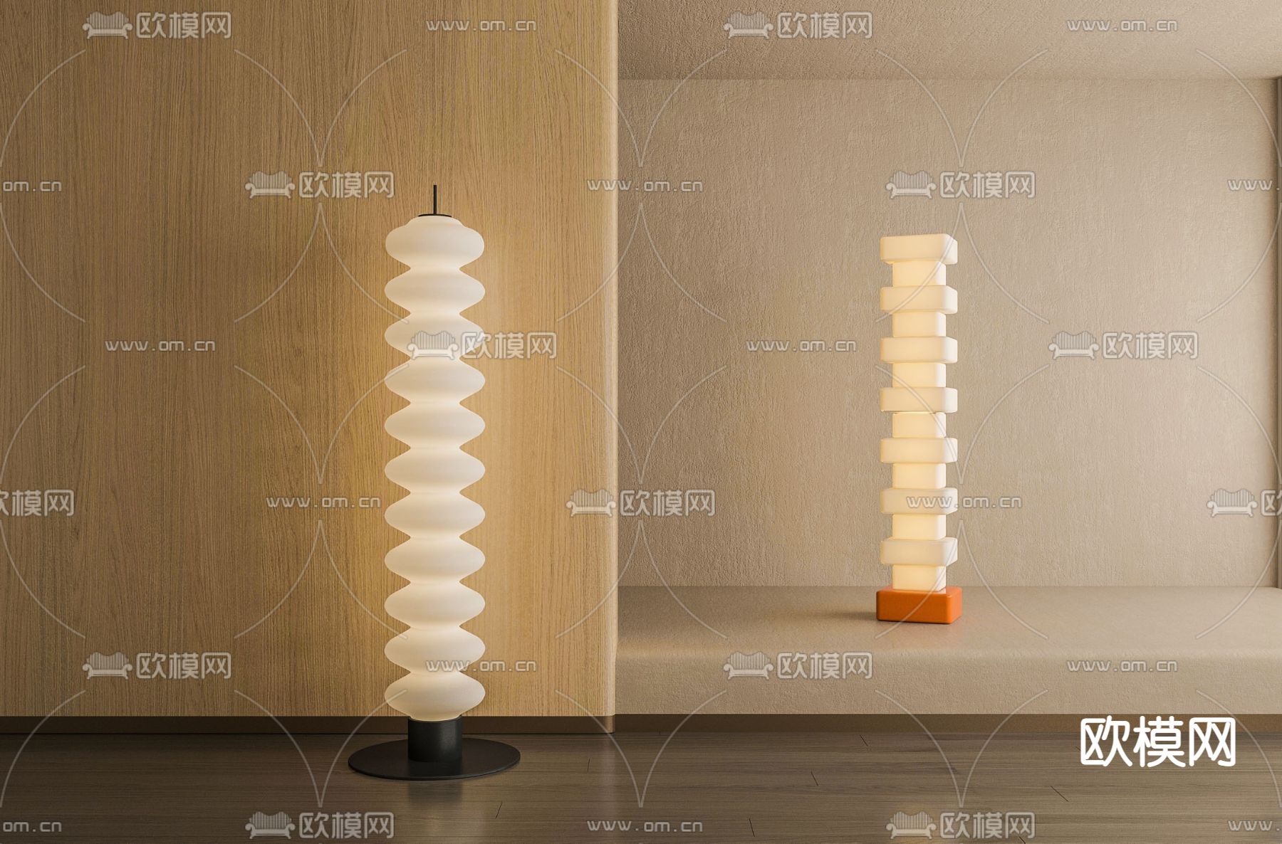 现代落地灯su模型下载