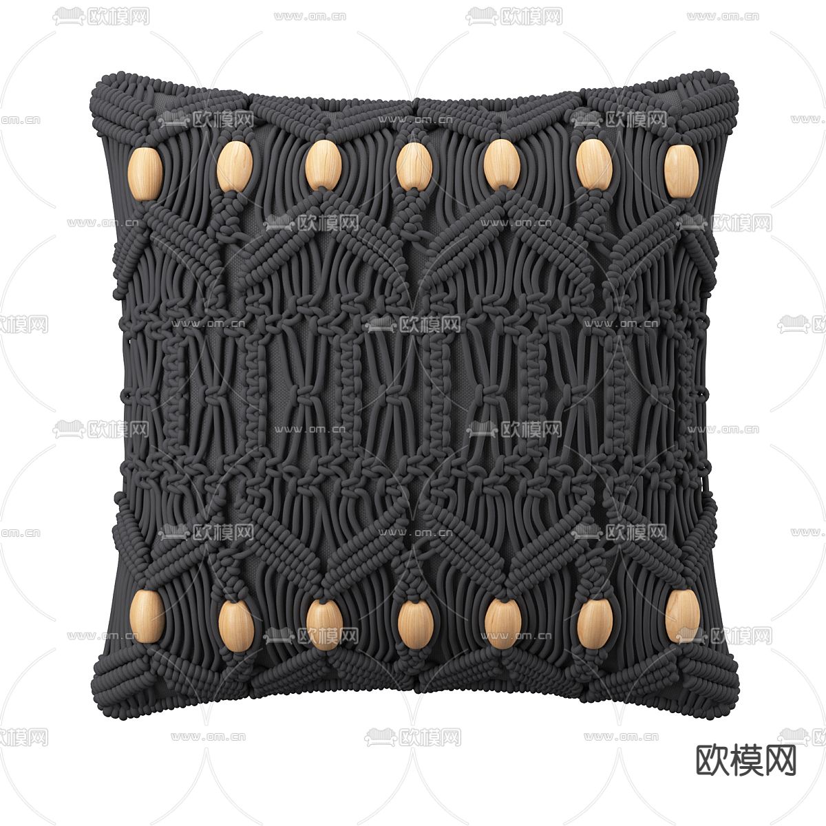编织抱枕 枕头 靠枕3d模型下载（渲染图4）