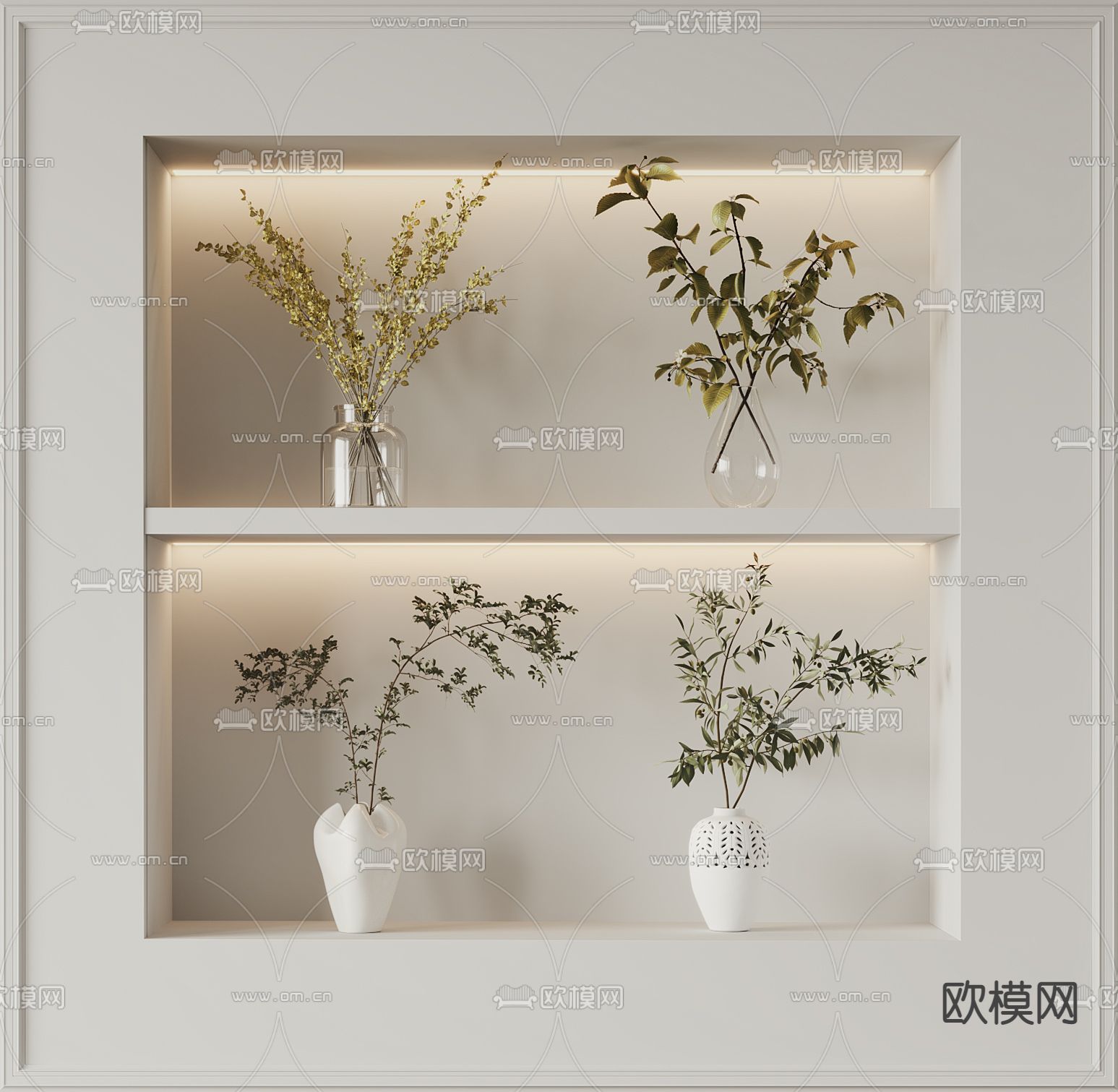 水培绿植 水养植物3d模型下载