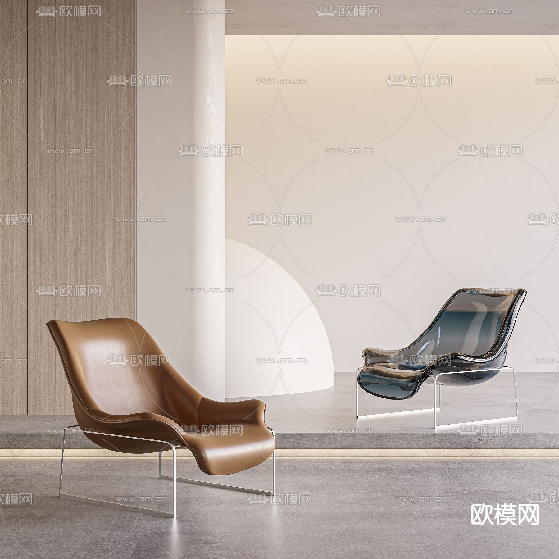 现代躺椅 休闲椅3d模型下载