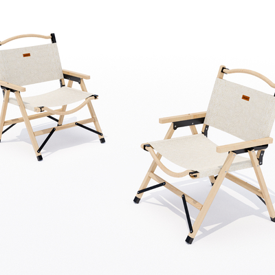  现代户外折叠椅su模型 