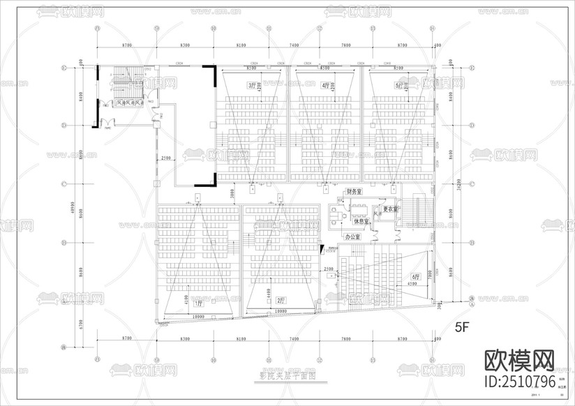 大型電影院全套建筑CAD施工圖下載(渲染圖2)