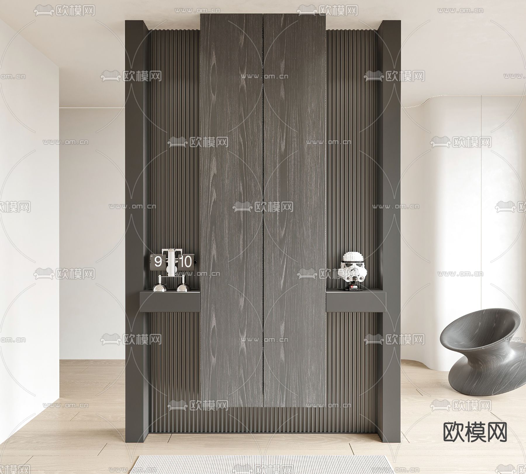 现代玄关隔断3d模型下载