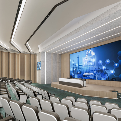  现代报告厅su模型 