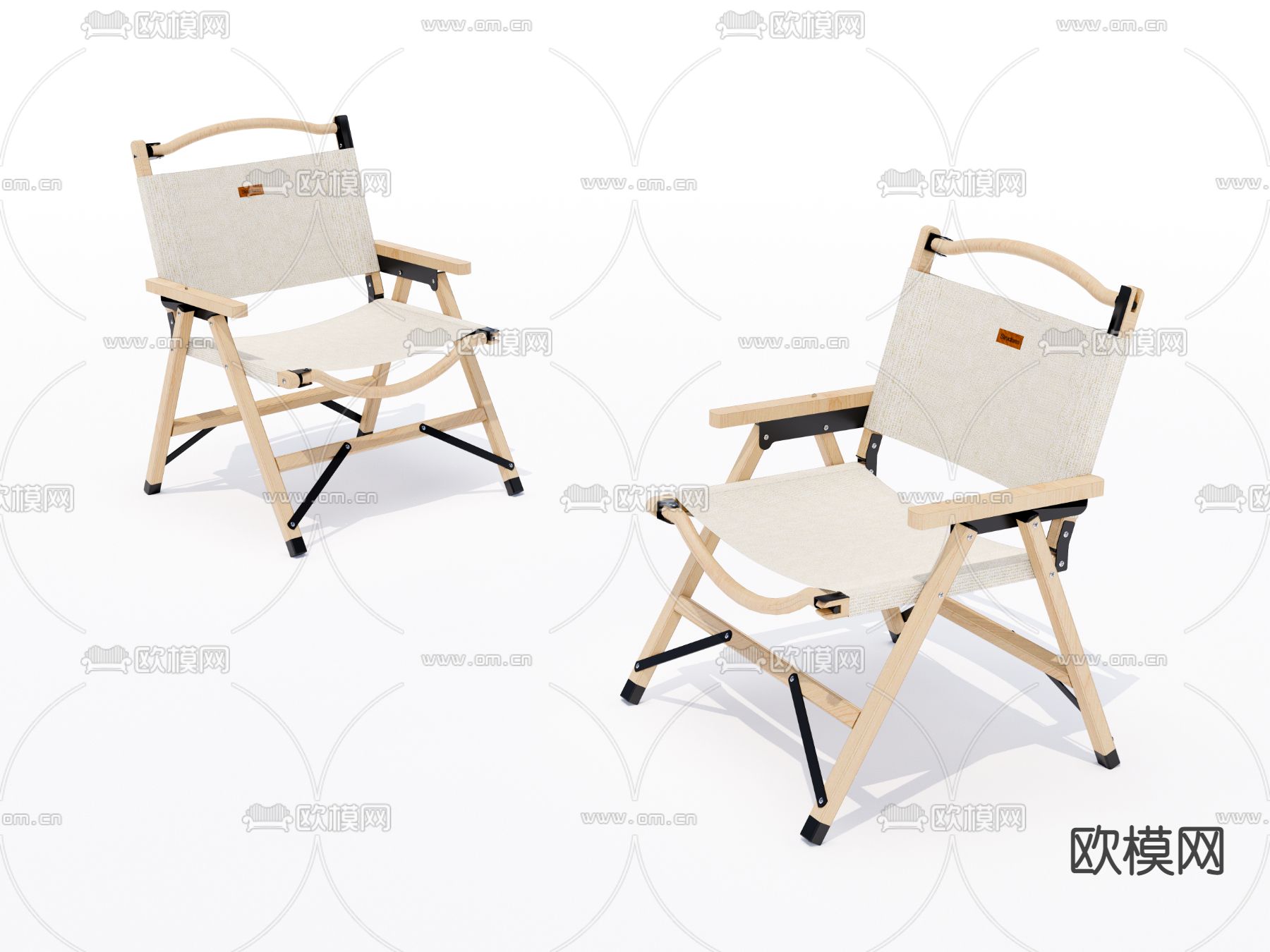 现代户外折叠椅su模型下载（渲染图1）