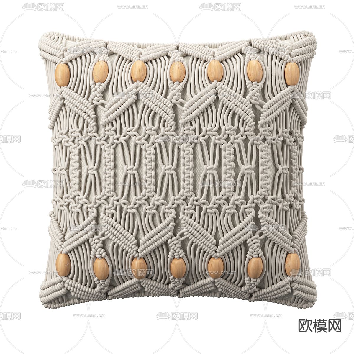 编织抱枕 枕头 靠枕3d模型下载（渲染图3）