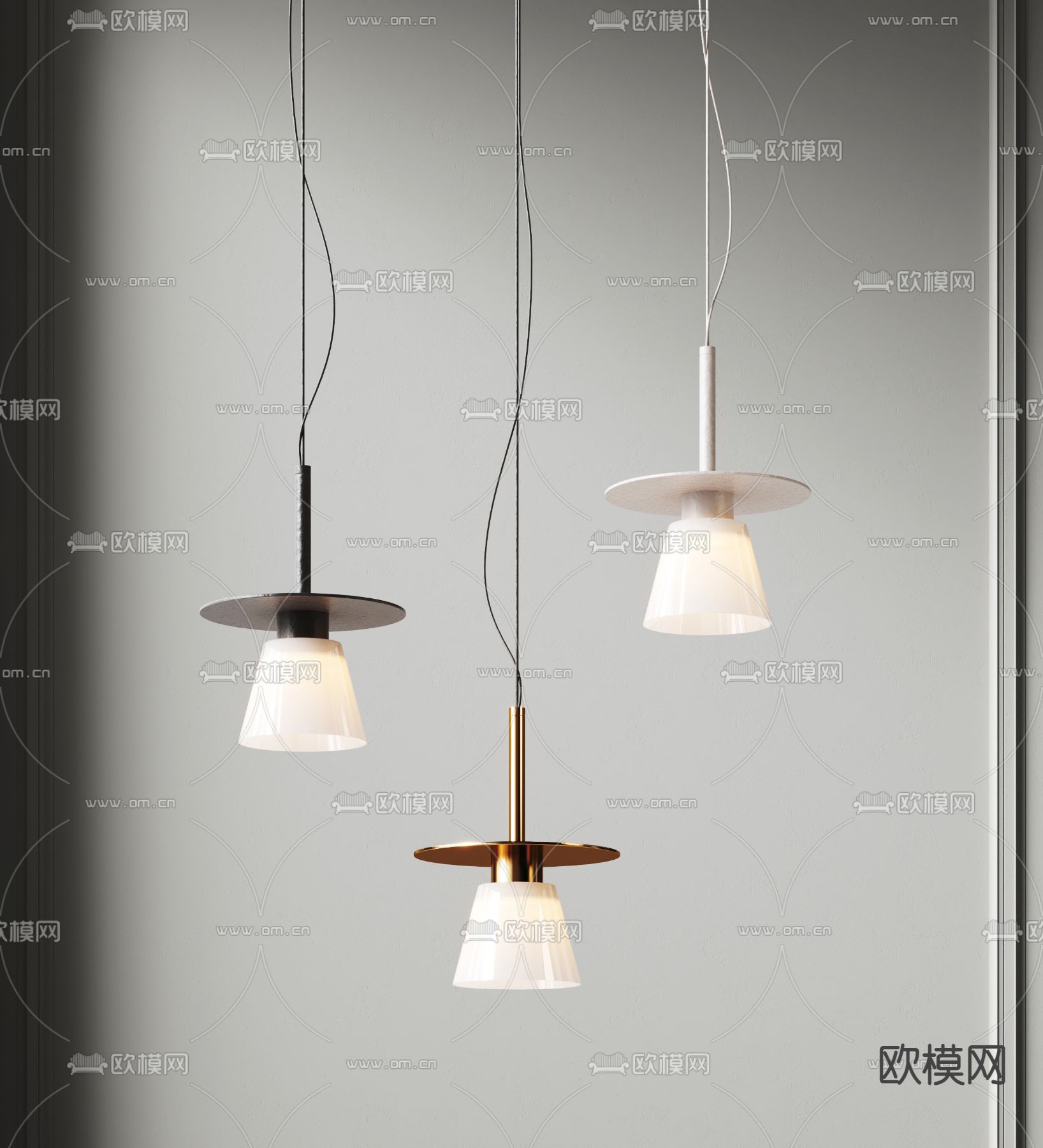 侘寂风小吊灯 餐厅吊灯3d模型下载