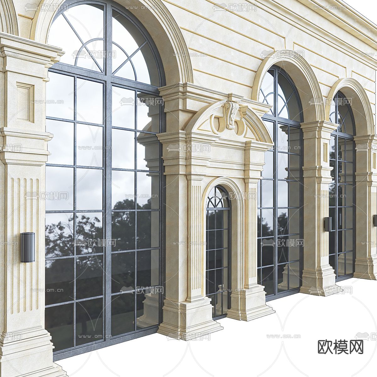 欧式拱门 门洞3d模型下载_ID13019757_3dmax免费模型-欧模网