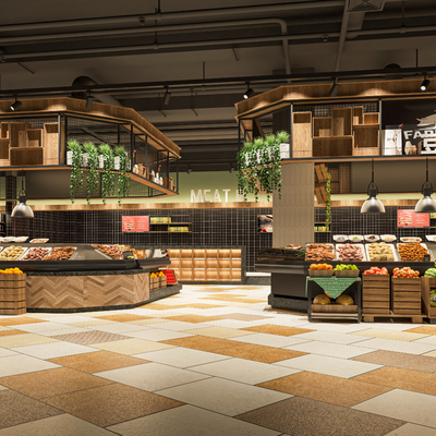  现代超市su模型 