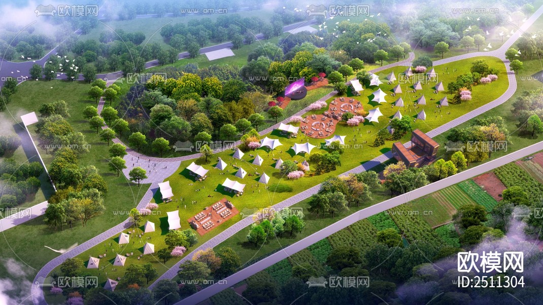 户外酒吧驻唱台露营地CAD施工图-免费3dmax模型库-欧模网