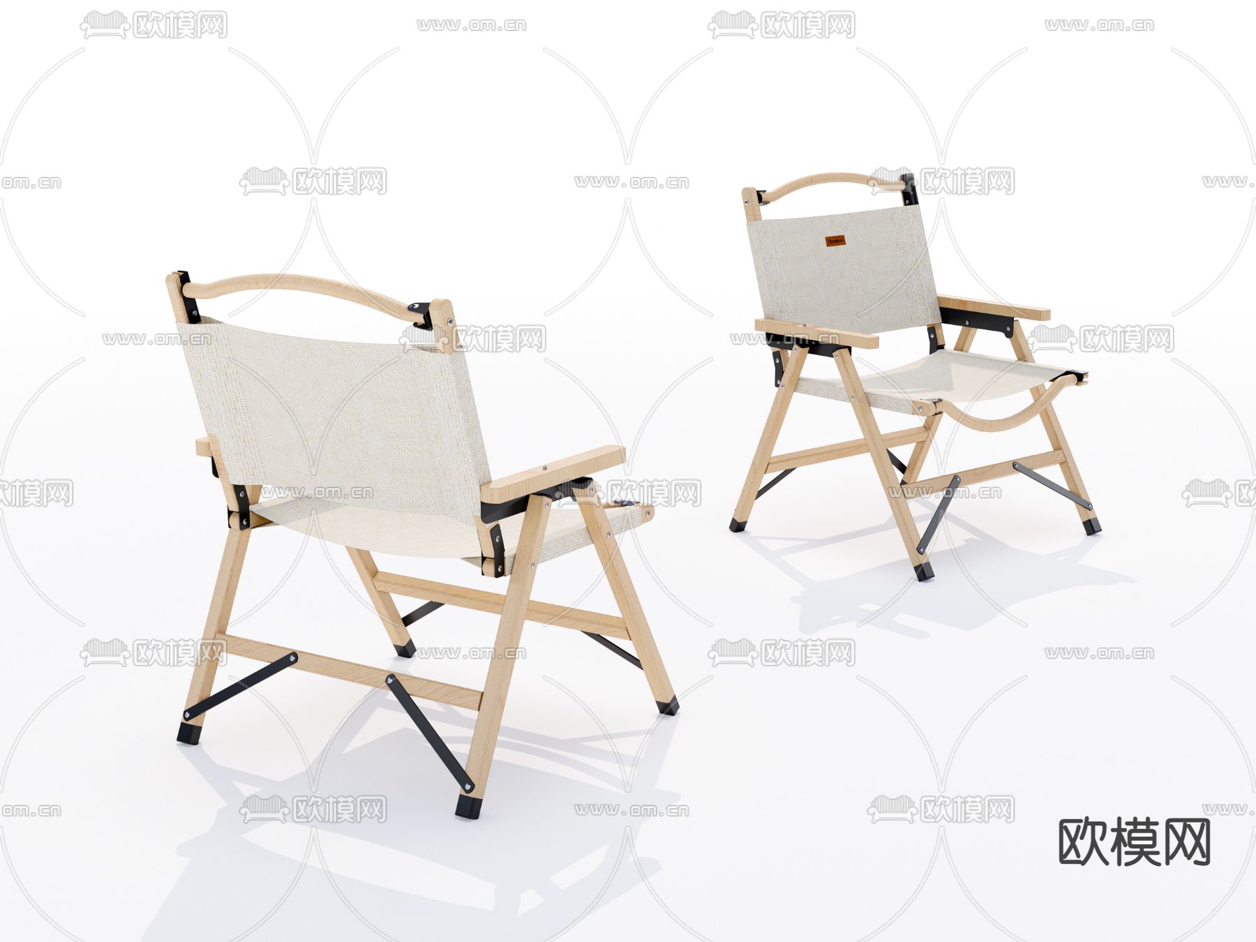 现代户外折叠椅su模型下载（渲染图2）