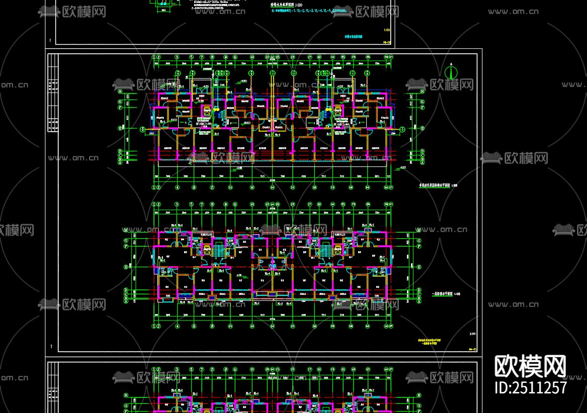 27号给排水设计CAD施工图下载（渲染图4）