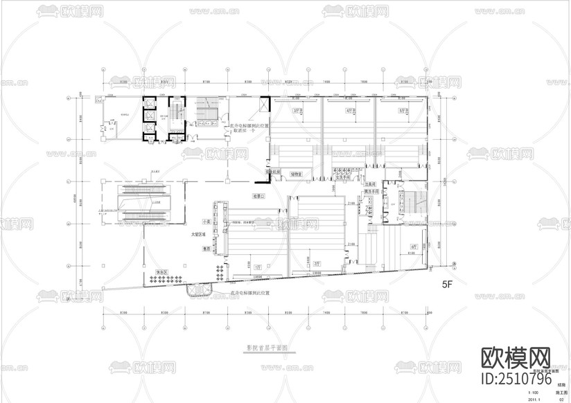 大型電影院全套建筑CAD施工圖下載(渲染圖3)