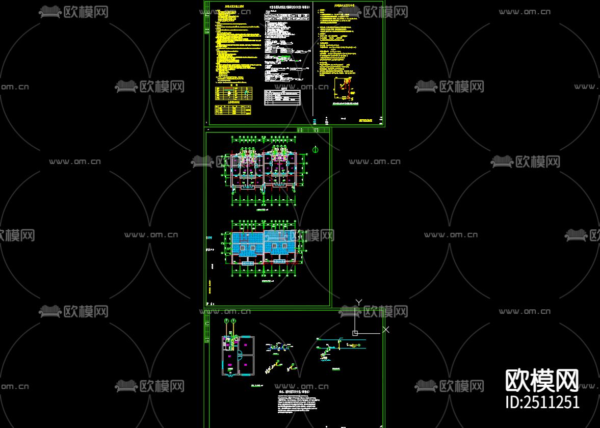 11号楼给排水CAD施工图下载（渲染图1）
