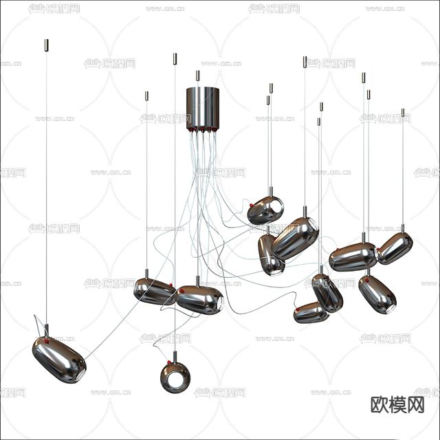 现代极简创意艺术装饰灯免费3d模型下载