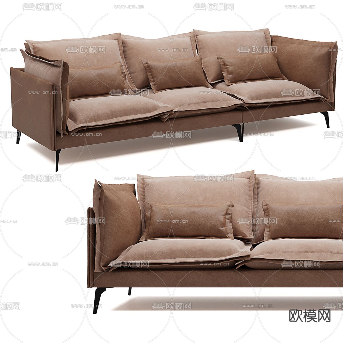 Elliot 多人沙发 三人沙发3d模型下载