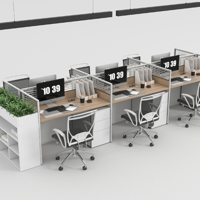  现代屏风卡位su模型 