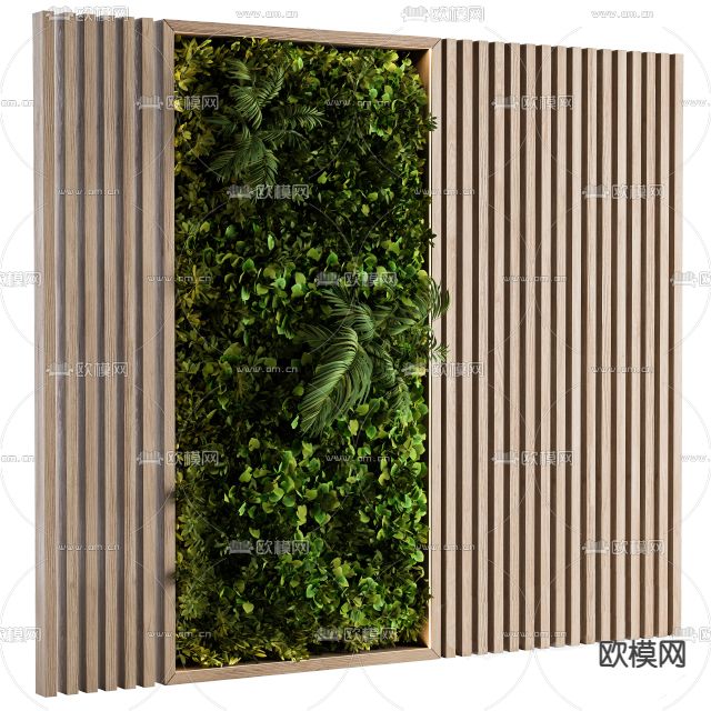 植物墙免费3d模型下载