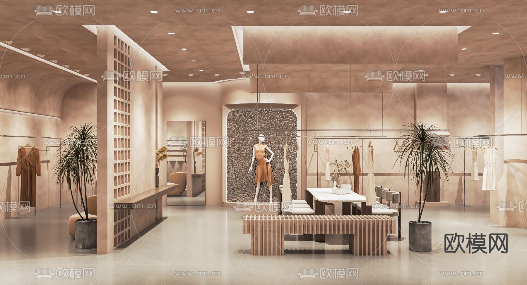 侘寂服装店su模型