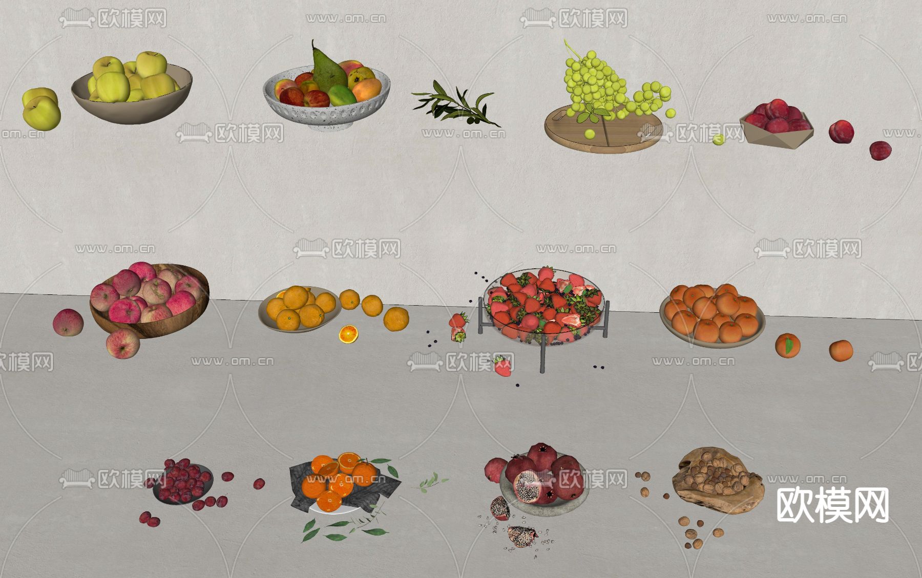 现代水果su模型下载（渲染图2）