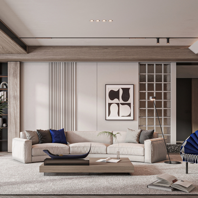  Minotti 现代客厅su模型 