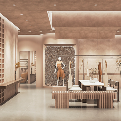 侘寂服装店su模型