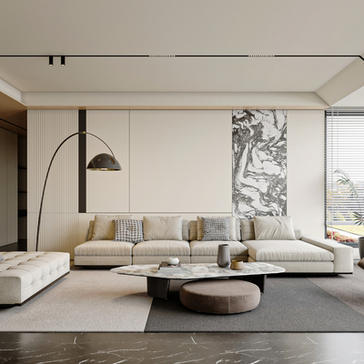  Minotti 现代客厅su模型 