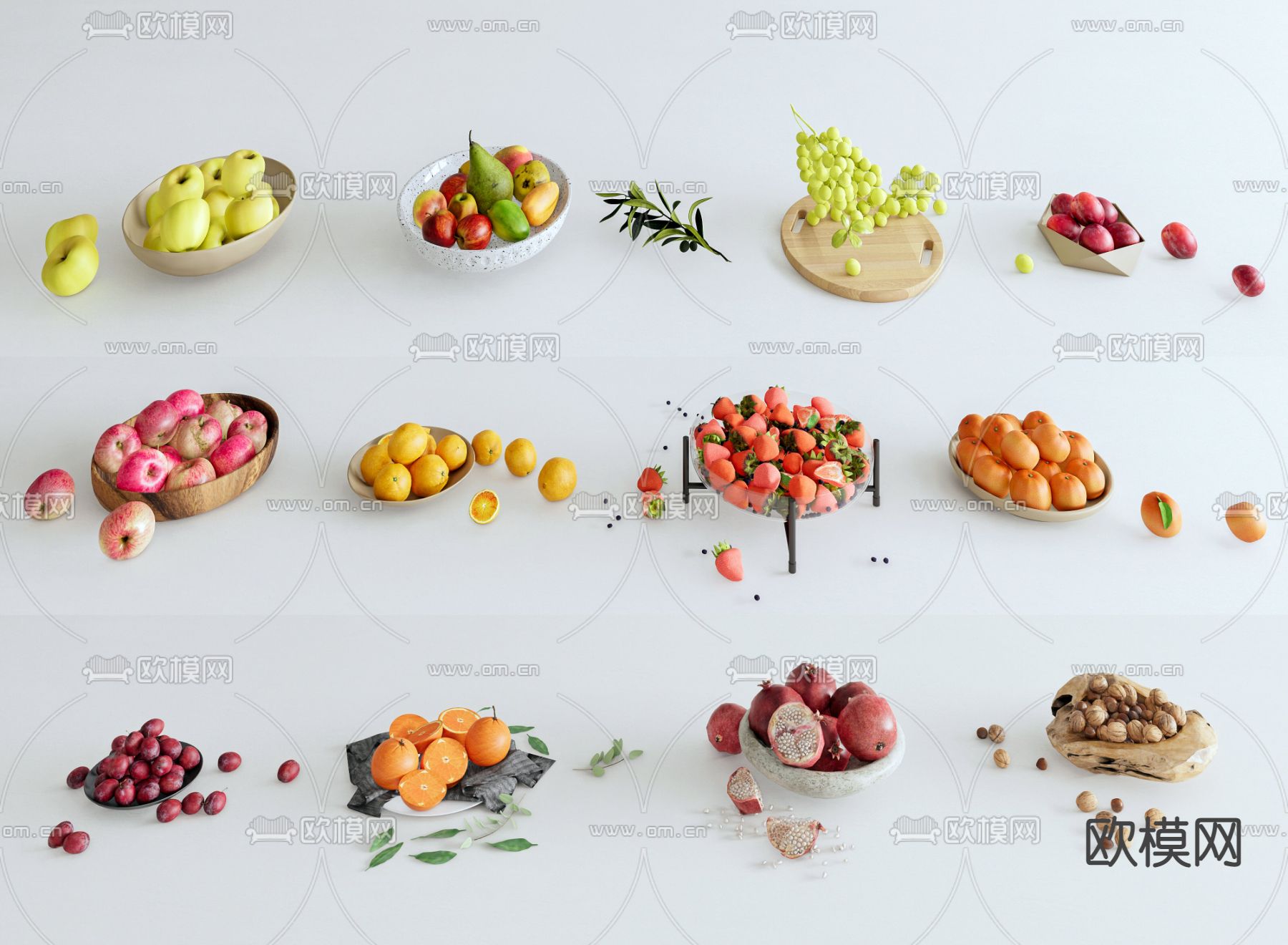 现代水果su模型下载（渲染图1）