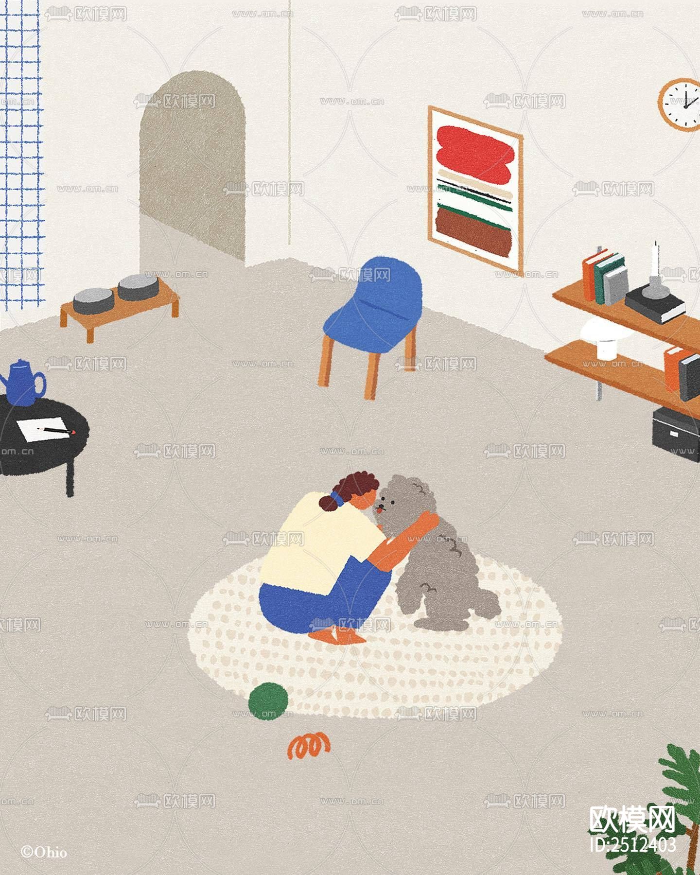 插画师ohio装饰画下载