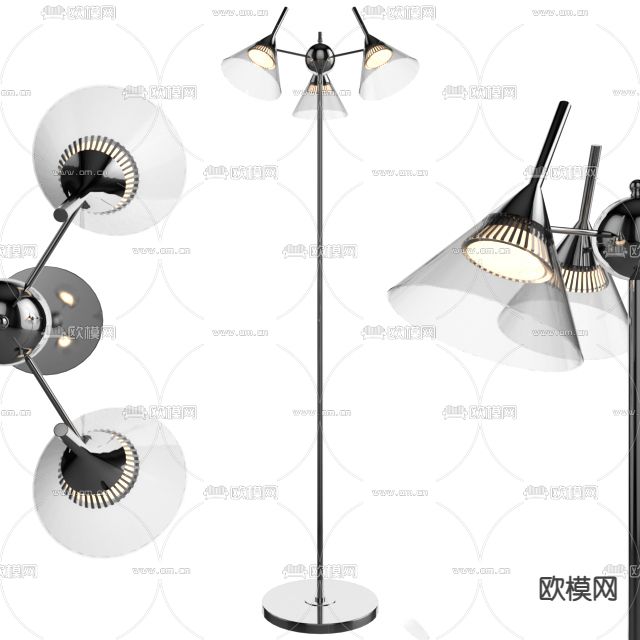 现代轻奢创意落地灯免费3d模型下载