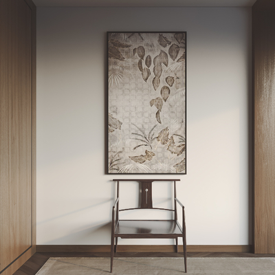 新中式装饰画 挂画su模型