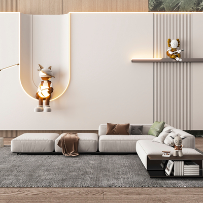  Poliform 多人沙发su模型 