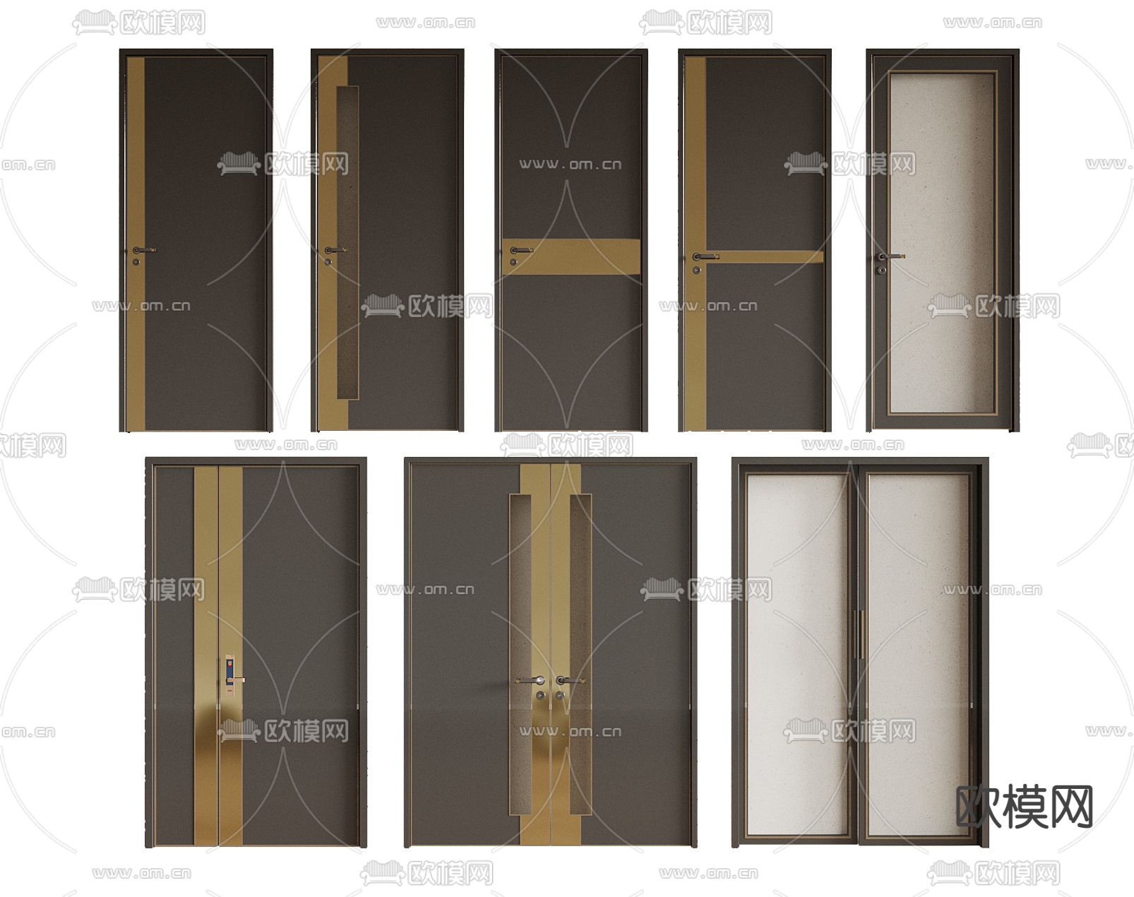 单开门 推拉门 子母门 入户门 厨卫门3d模型下载