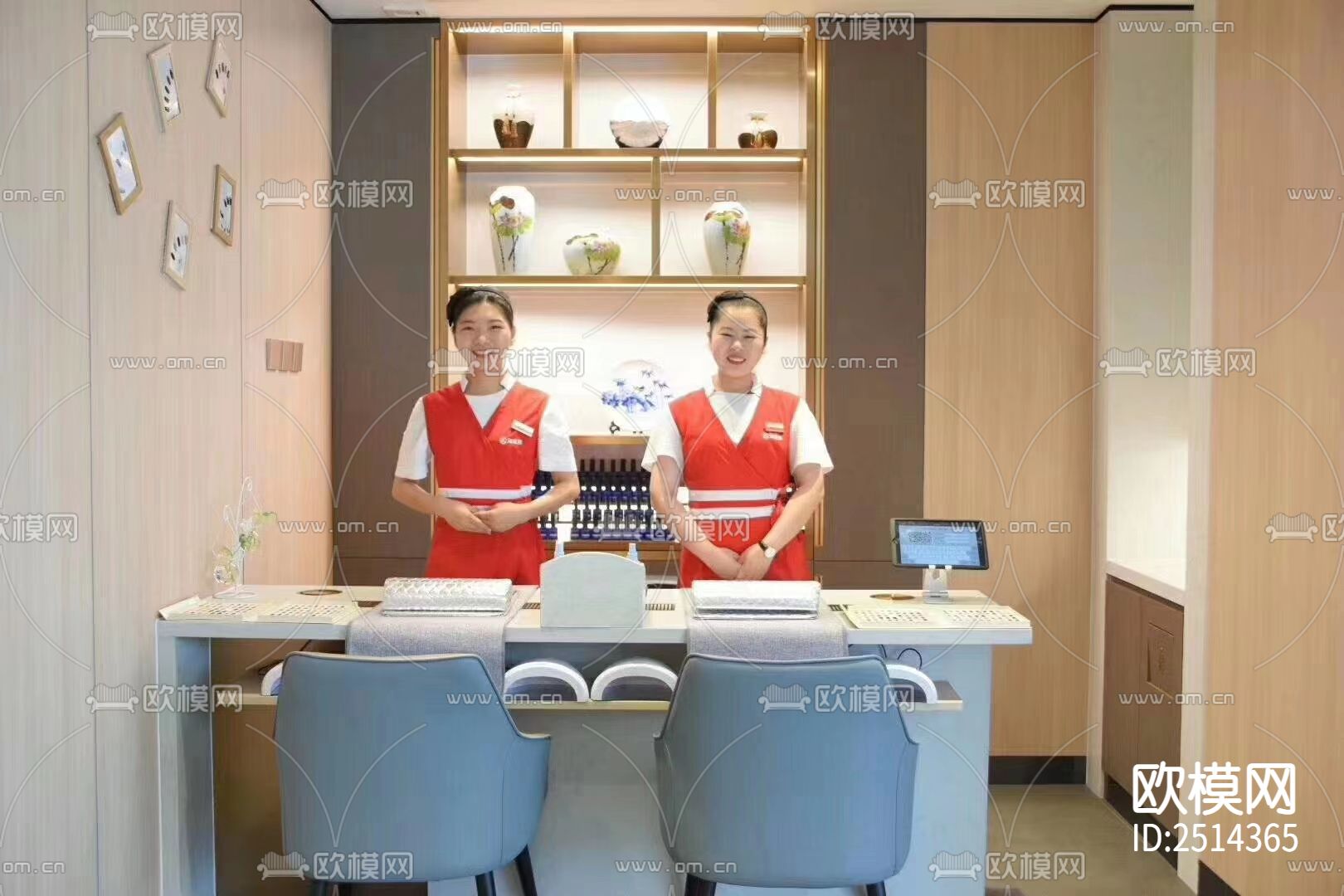 大明湖畔1010㎡某火锅店CAD施工图下载（渲染图3）