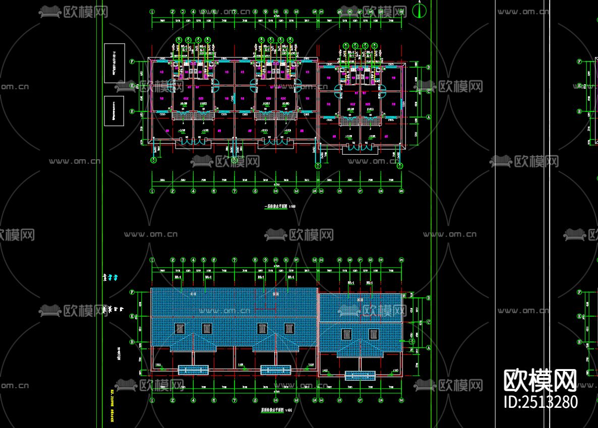 10号楼给排水CAD施工图下载（渲染图2）