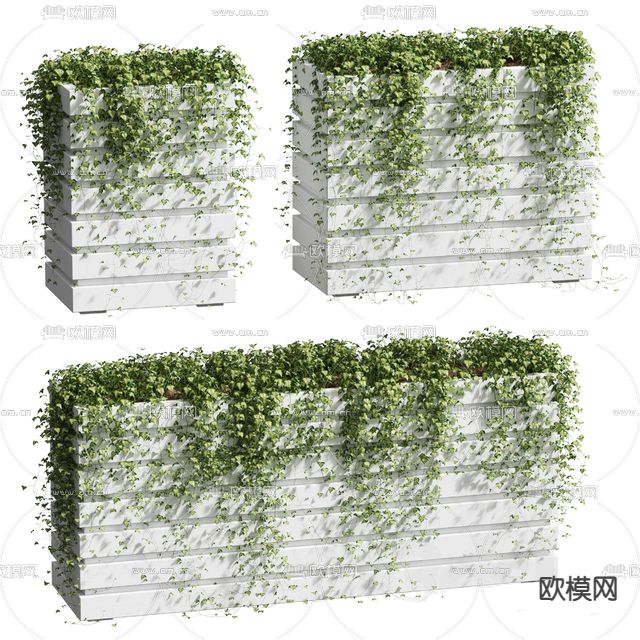 户外绿植盆栽免费3d模型下载