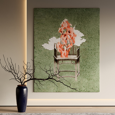 新中式装饰画su模型