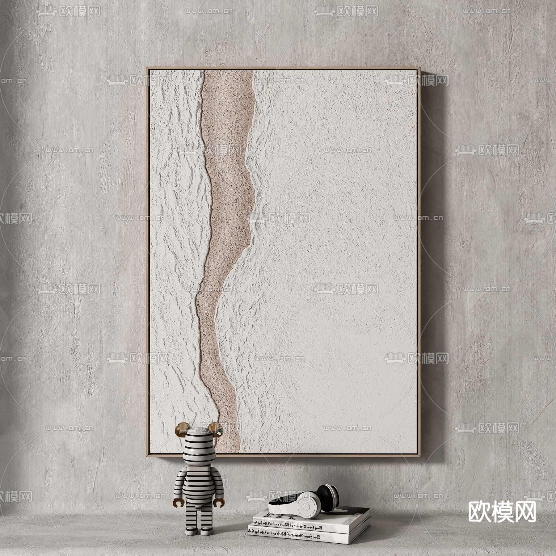 侘寂风肌理画 装饰画 挂画3d模型下载_ID13022579_3dmax免费模型-欧模网