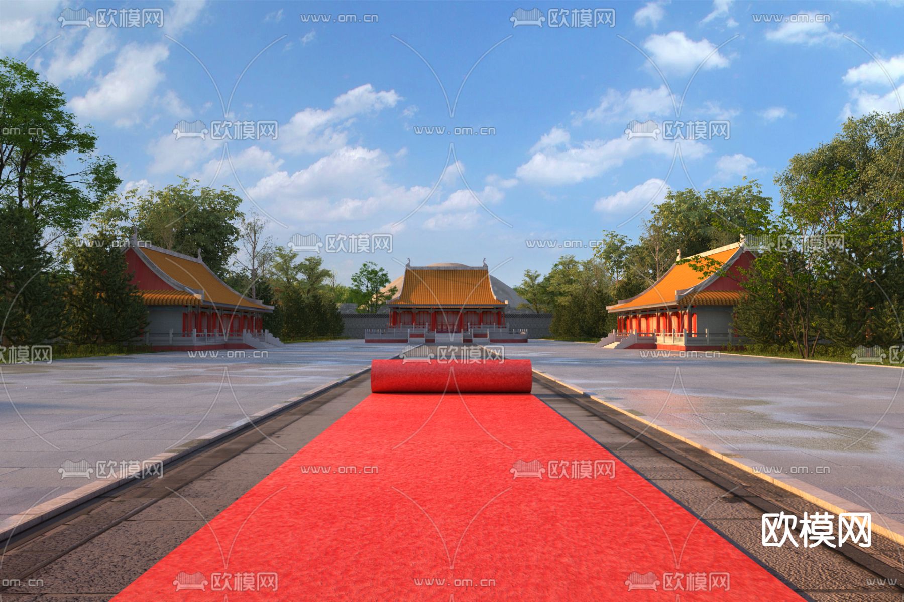 沈阳北陵昭陵皇帝陵墓3d模型下载