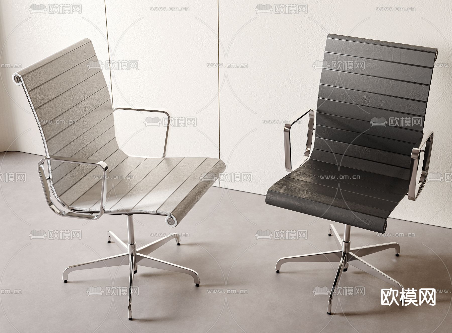 现代办公椅su模型下载（渲染图1）