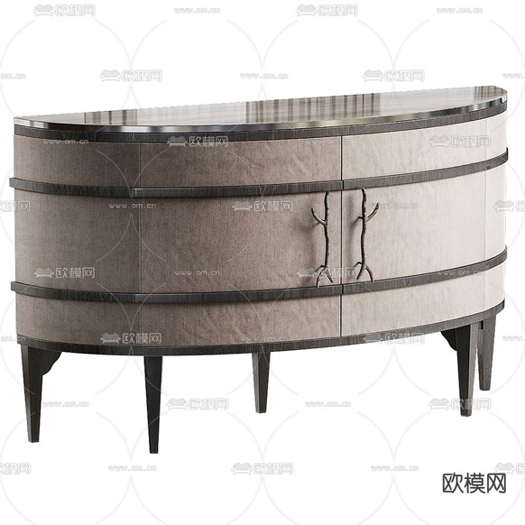 Baker 简欧边柜 斗柜3d模型下载