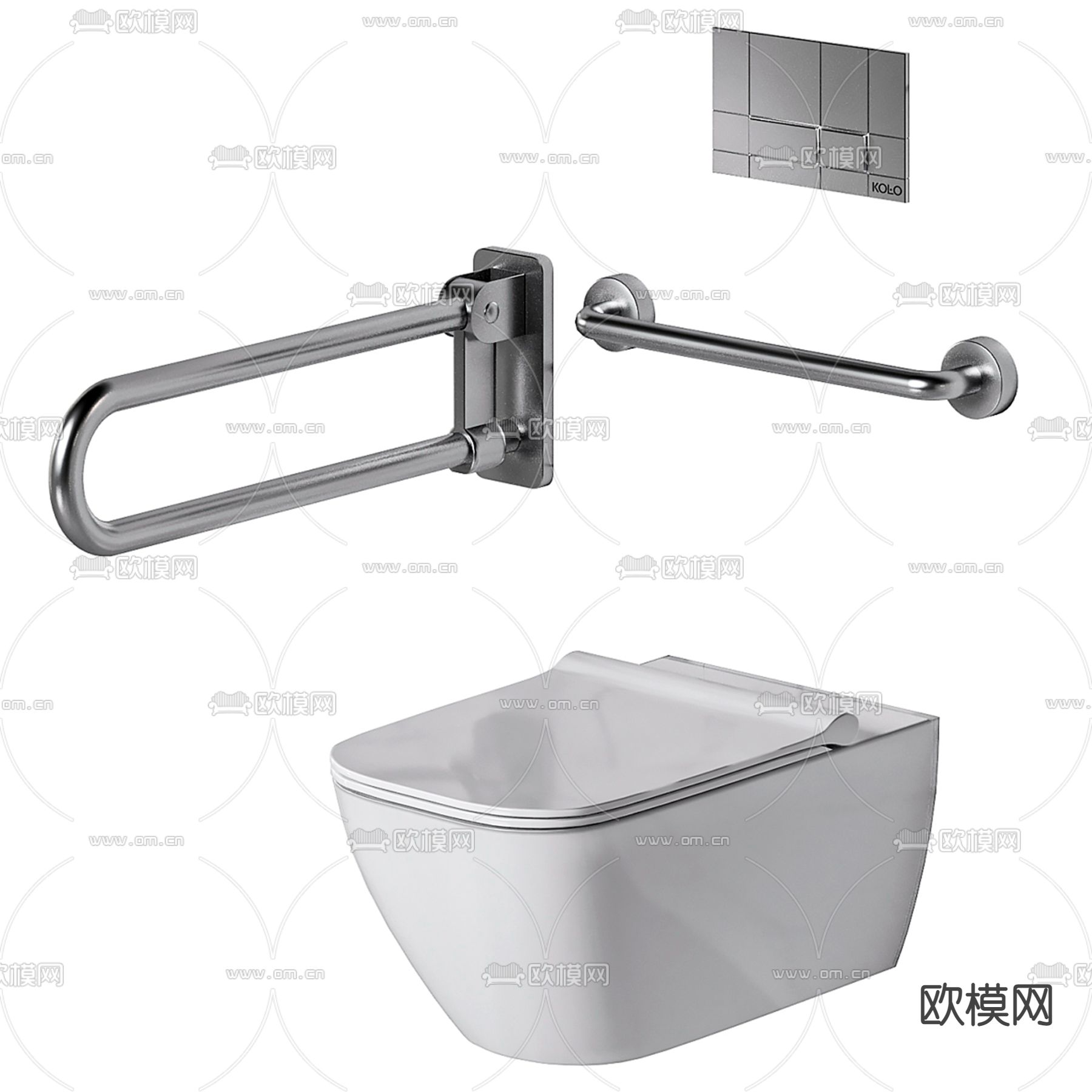 无障碍马桶 智能马桶3d模型下载