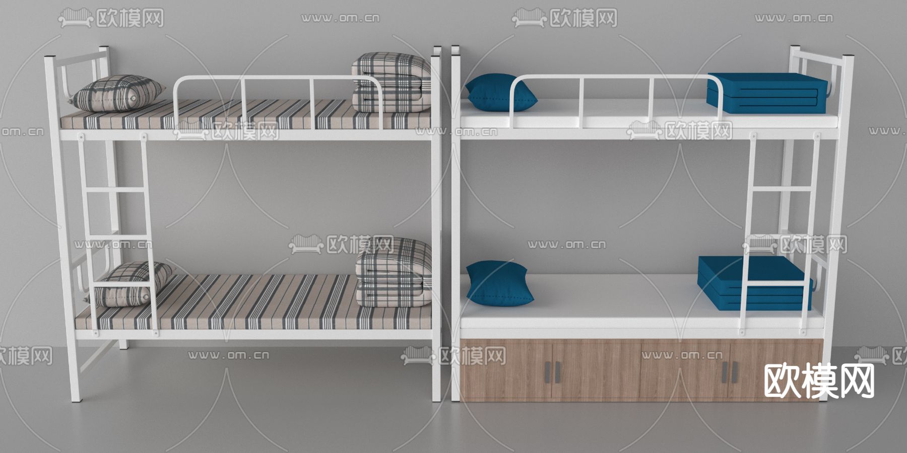 学生床 上下铺 上下床3d模型下载