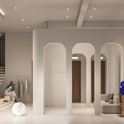 侘寂服装店su模型