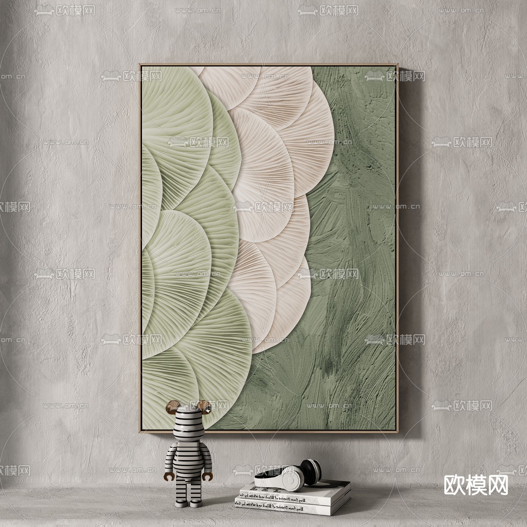 侘寂风肌理画 装饰画 挂画3d模型下载_ID13022441_3dmax免费模型-欧模网